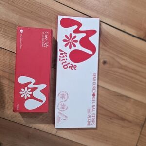 Kissbae Semi-Cured Gel Nail Strips - Pink & White Shy Girl